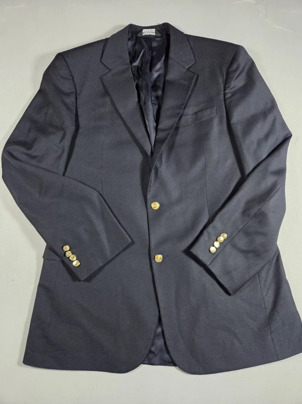 Jos. A. Bank Navy University Blazer with Gold Buttons 41L